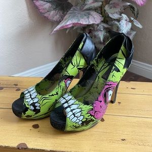 Iron Fist Zombie inspired platform pump. Size 5